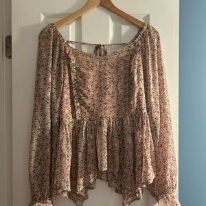 Oddi Pink Floral Women's Blouse